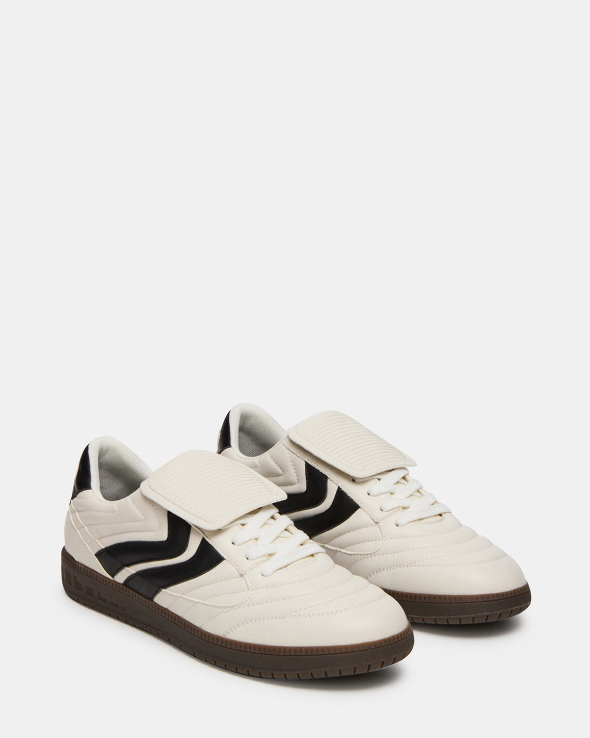 Steve Madden JANOS White Leather Low-Top Lace-Up Men's Sneaker