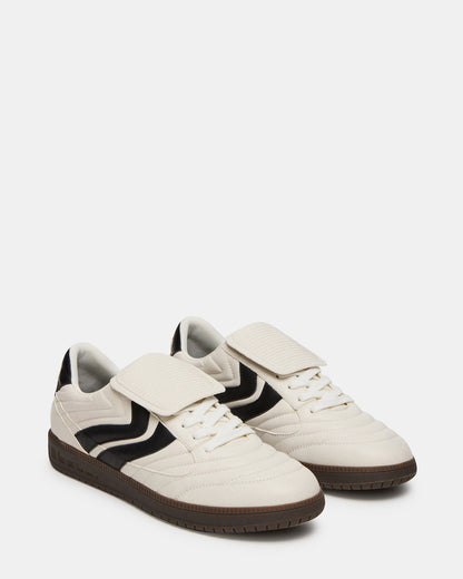 Steve Madden JANOS White Leather Low-Top Lace-Up Men's Sneaker
