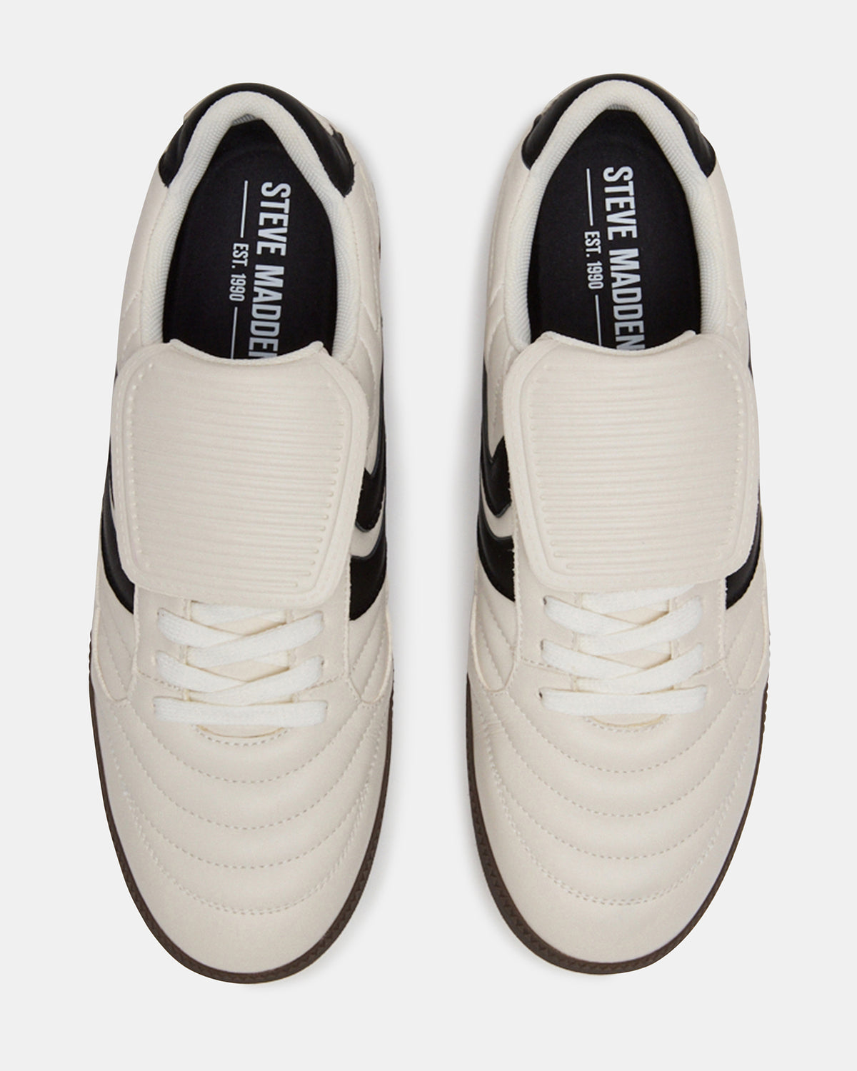 Steve Madden JANOS White Leather Low-Top Lace-Up Men's Sneaker