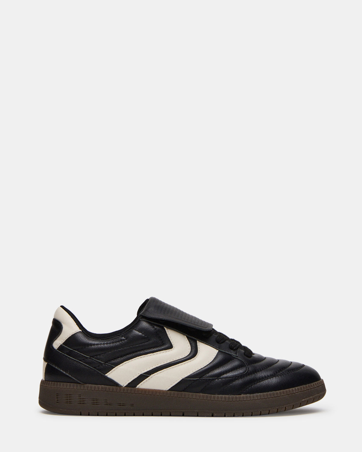 Steve Madden JANOS Black Leather Low-Top Lace-Up Men's Sneaker