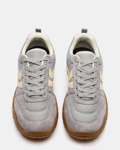 Steve Madden HORIZON Grey Low-Top Lace-Up Men's Sneaker
