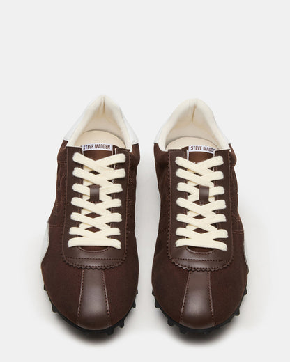 Steve Madden PUZZLE Brown Low-Top Lace-Up Men's Sneaker
