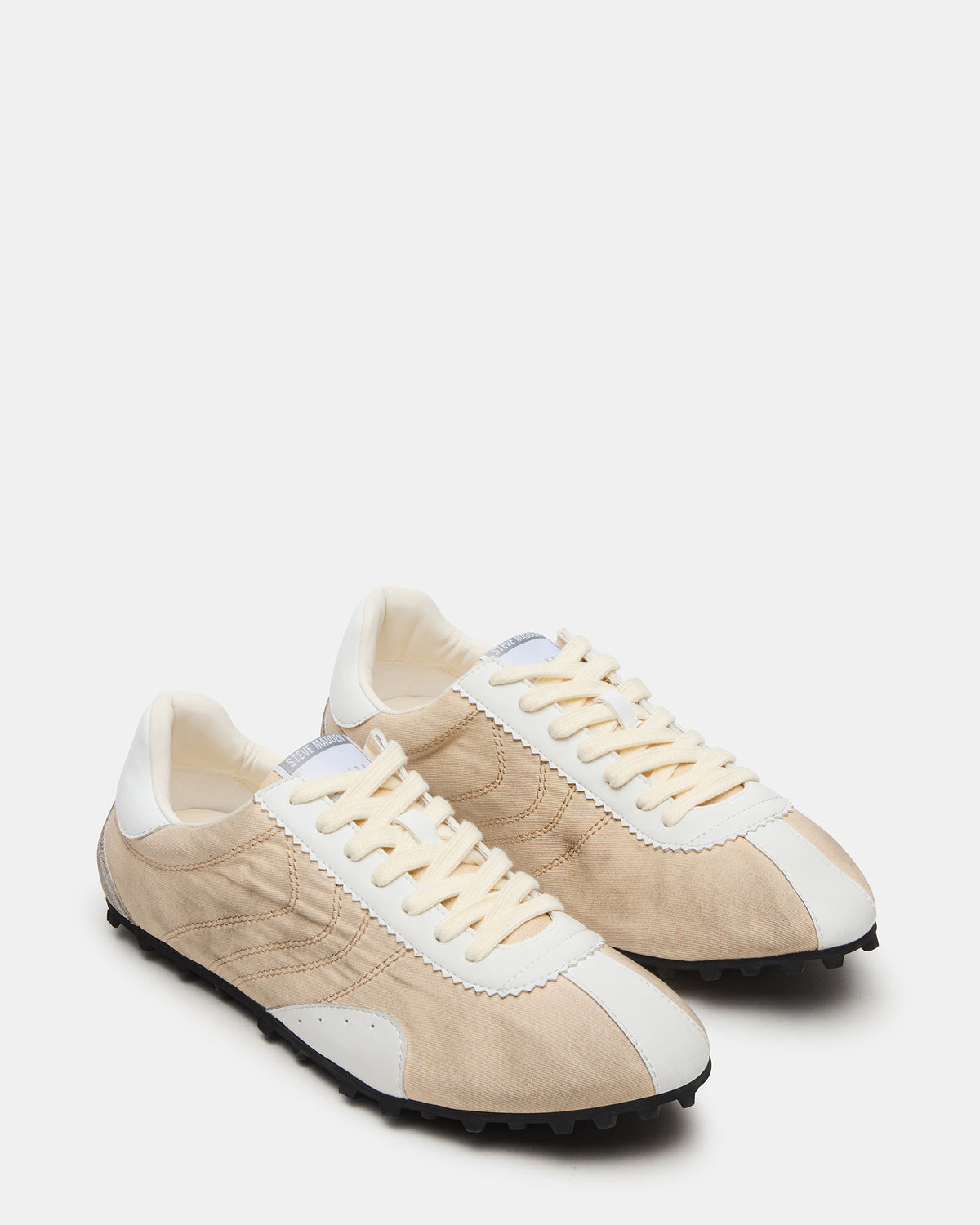 Steve Madden PUZZLE Cream Low-Top Lace-Up Men's Sneaker