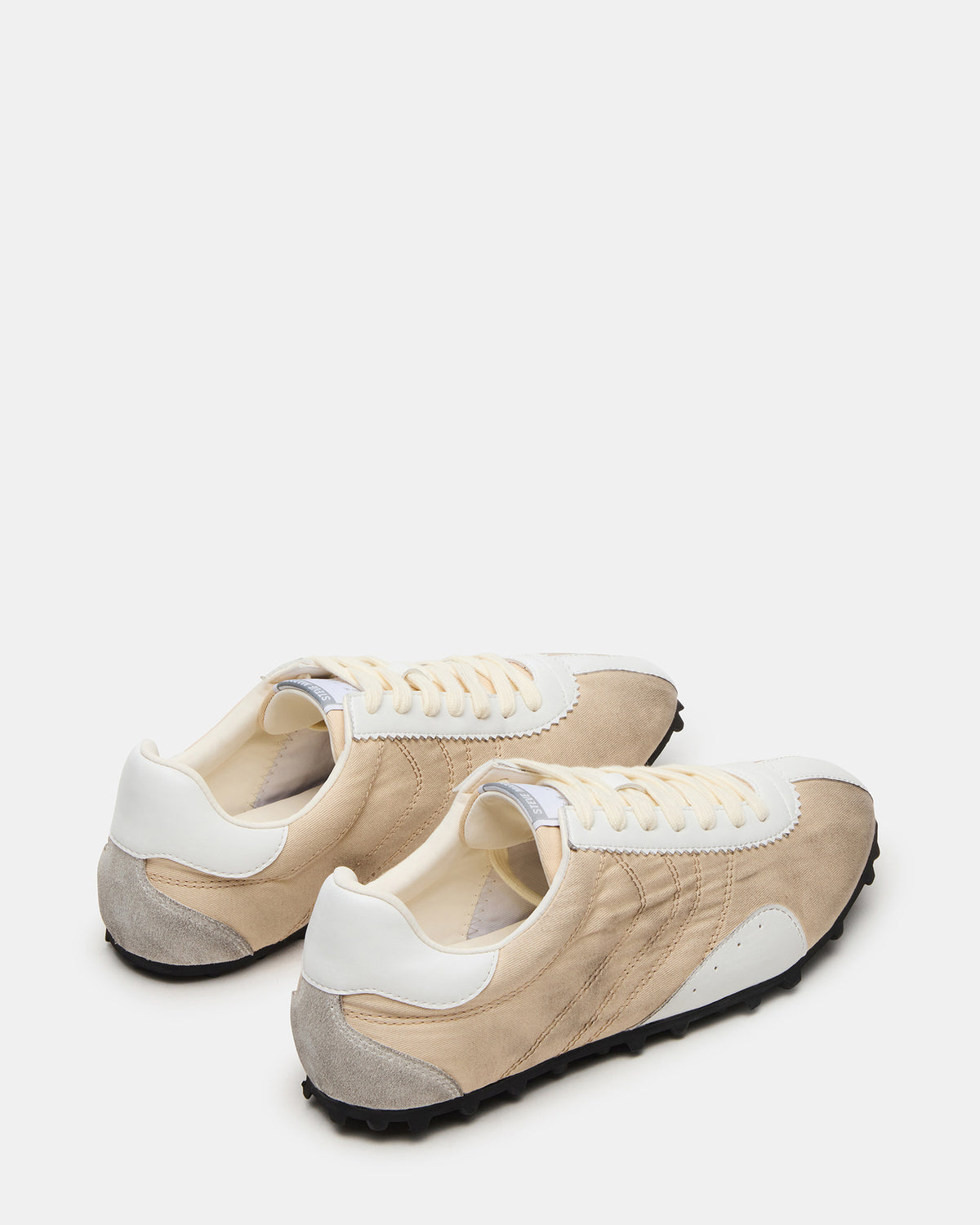 Steve Madden PUZZLE Cream Low-Top Lace-Up Men's Sneaker