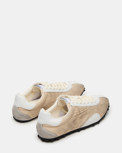 Steve Madden PUZZLE Cream Low-Top Lace-Up Men's Sneaker