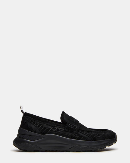 Steve Madden PARRISH Black Low-Top Slip-On Men's Sneaker