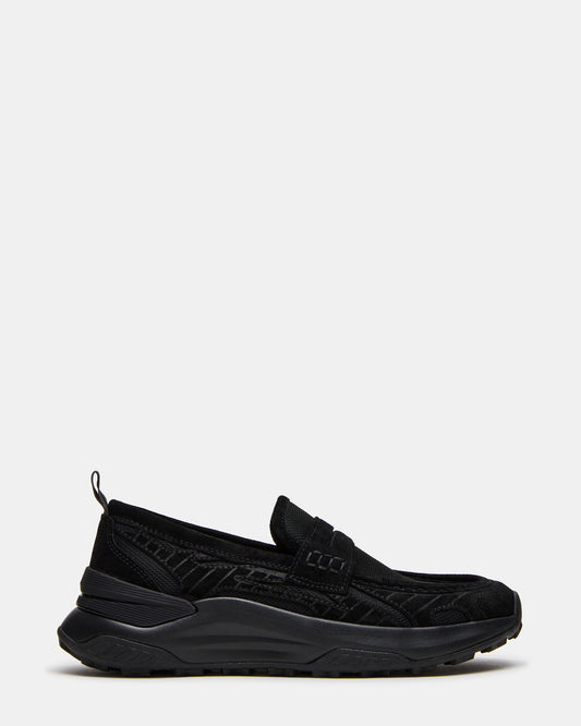 Steve Madden PARRISH Black Low-Top Slip-On Men's Sneaker