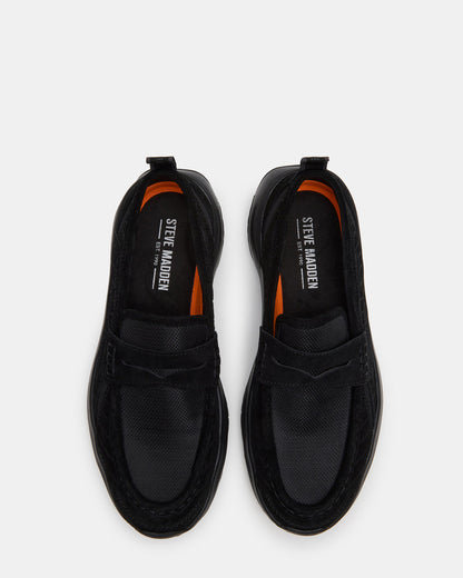 Steve Madden PARRISH Black Low-Top Slip-On Men's Sneaker