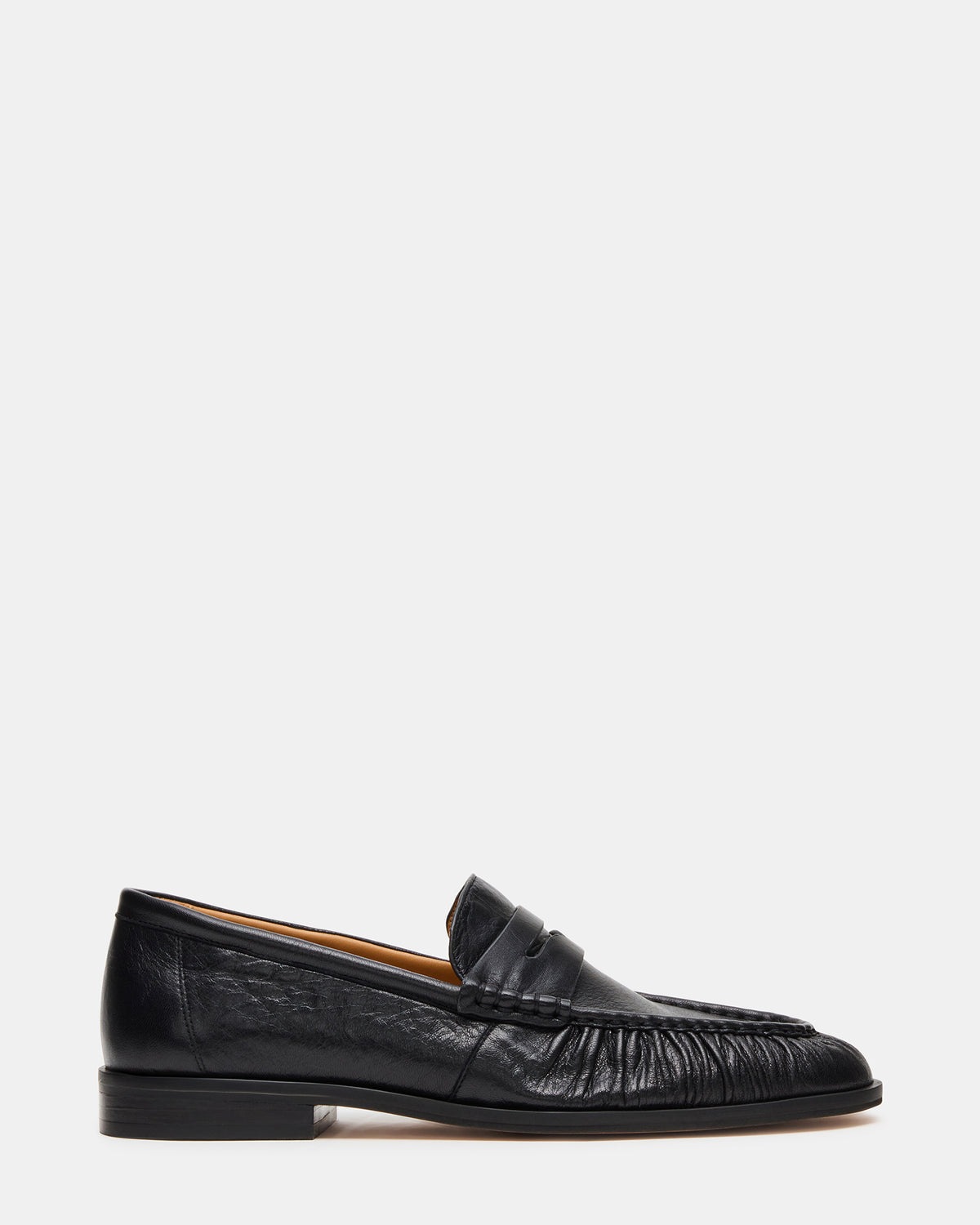 Steve Madden QUINCEY Black Leather Slip-On Men's Loafer