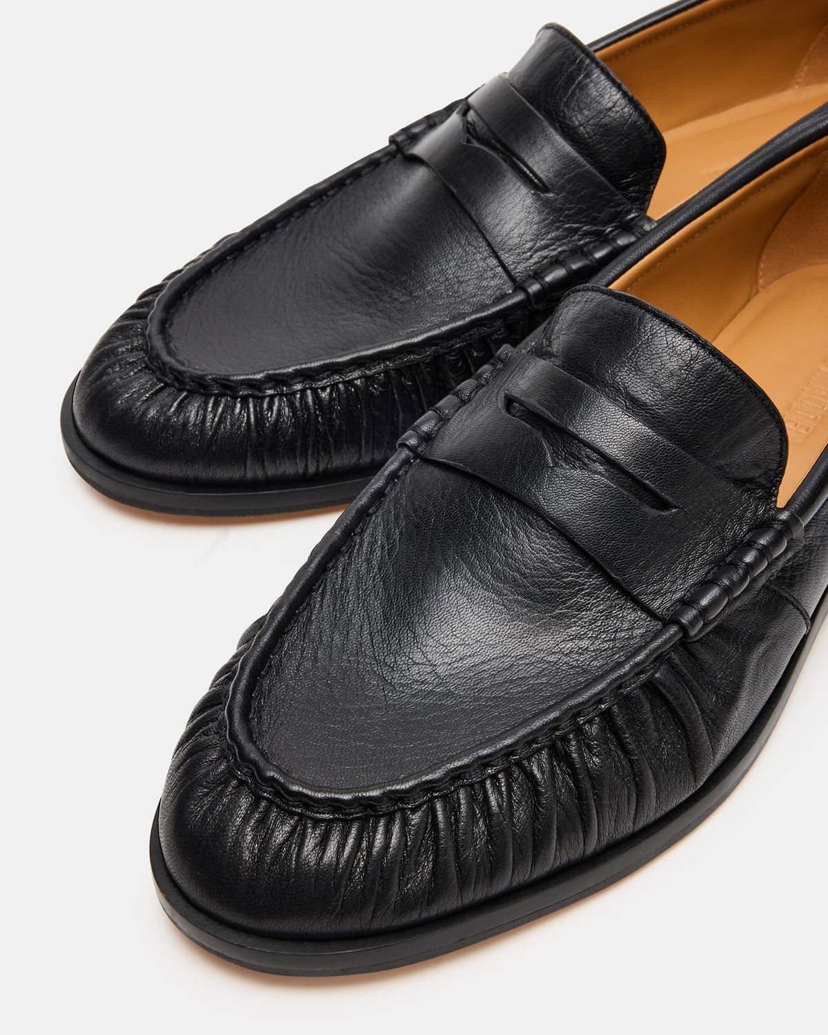 Steve Madden QUINCEY Black Leather Slip-On Men's Loafer