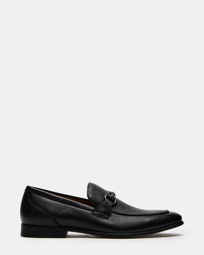 Steve Madden JAYSHAN Black Leather Men's Dress Loafer
