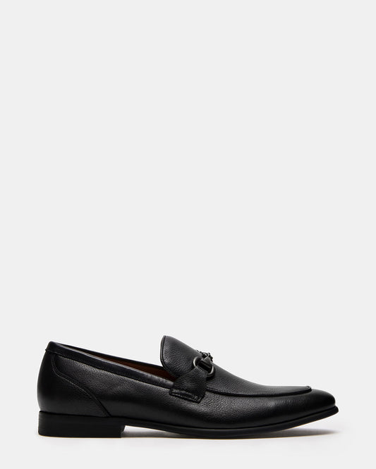 Steve Madden JAYSHAN Black Leather Men's Dress Loafer