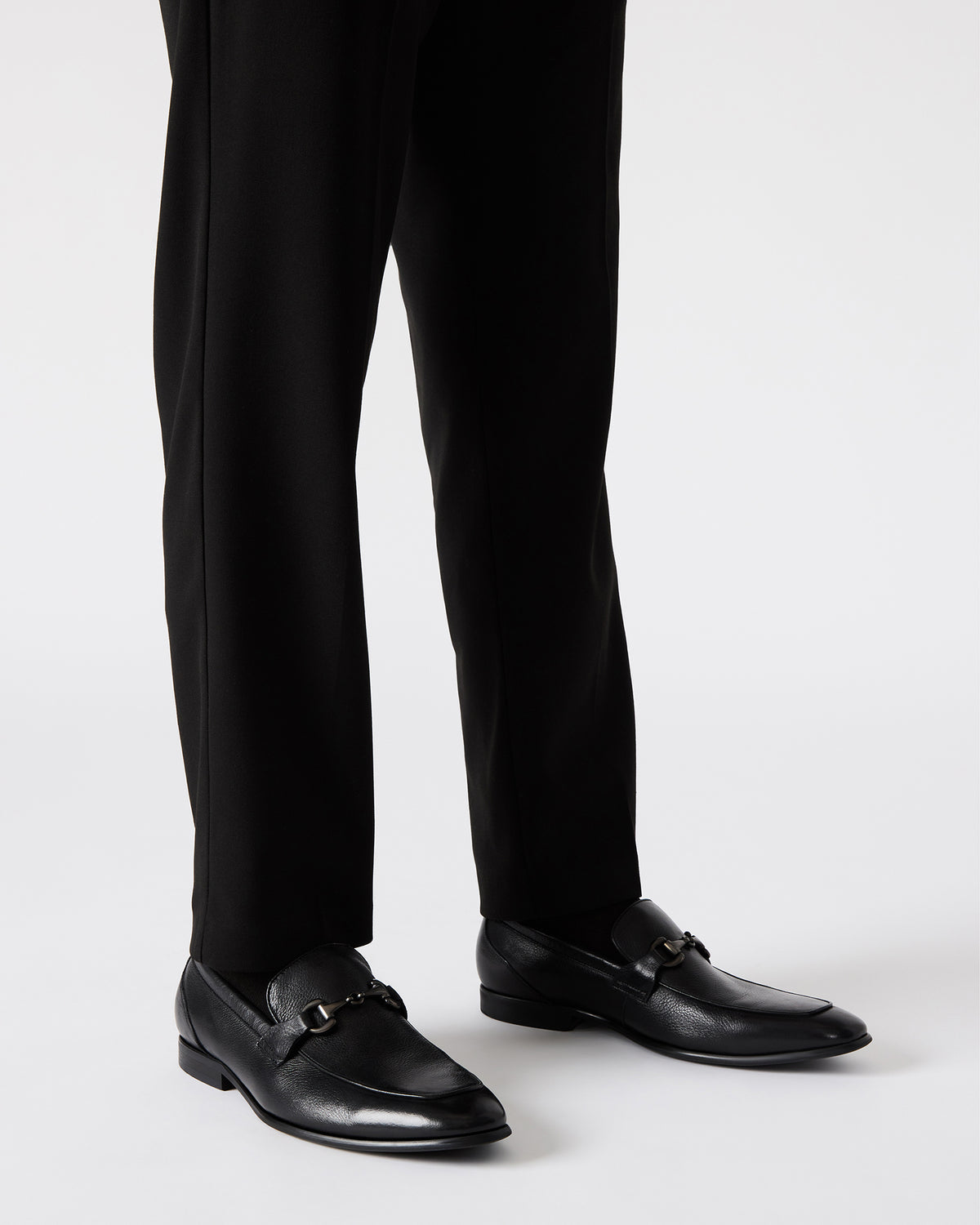 Steve Madden JAYSHAN Black Leather Men's Dress Loafer