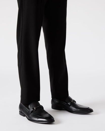 Steve Madden JAYSHAN Black Leather Men's Dress Loafer