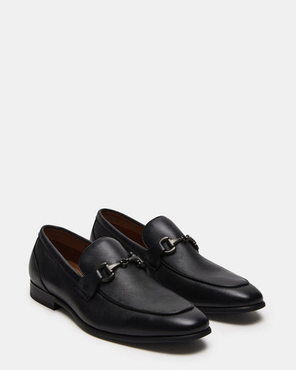 Steve Madden JAYSHAN Black Leather Men's Dress Loafer