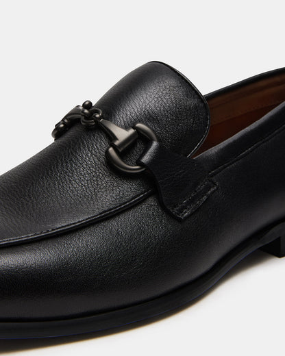 Steve Madden JAYSHAN Black Leather Men's Dress Loafer