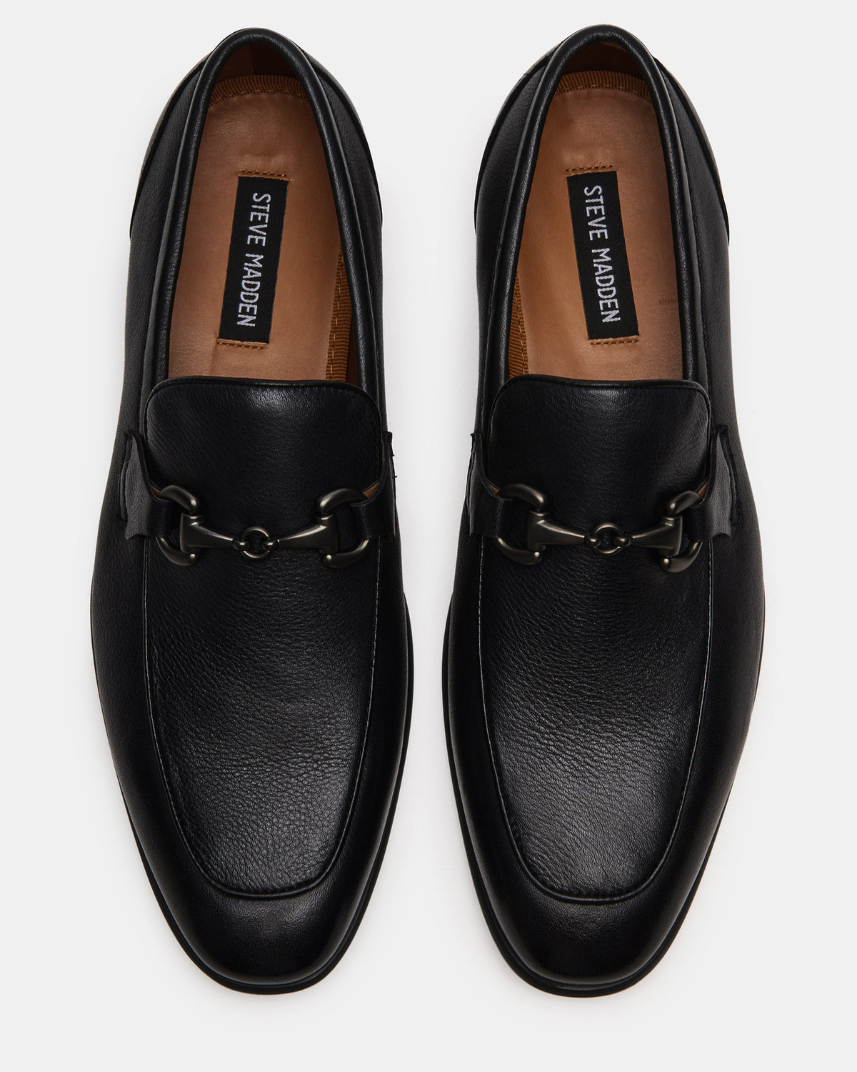 Steve Madden JAYSHAN Black Leather Men's Dress Loafer
