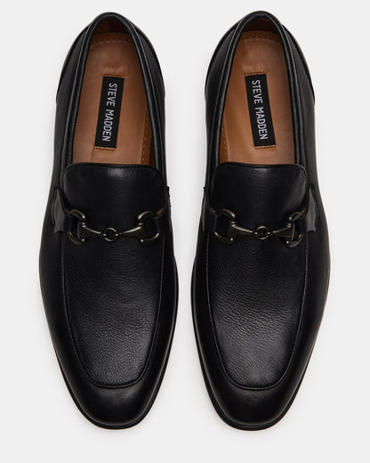 Steve Madden JAYSHAN Black Leather Men's Dress Loafer