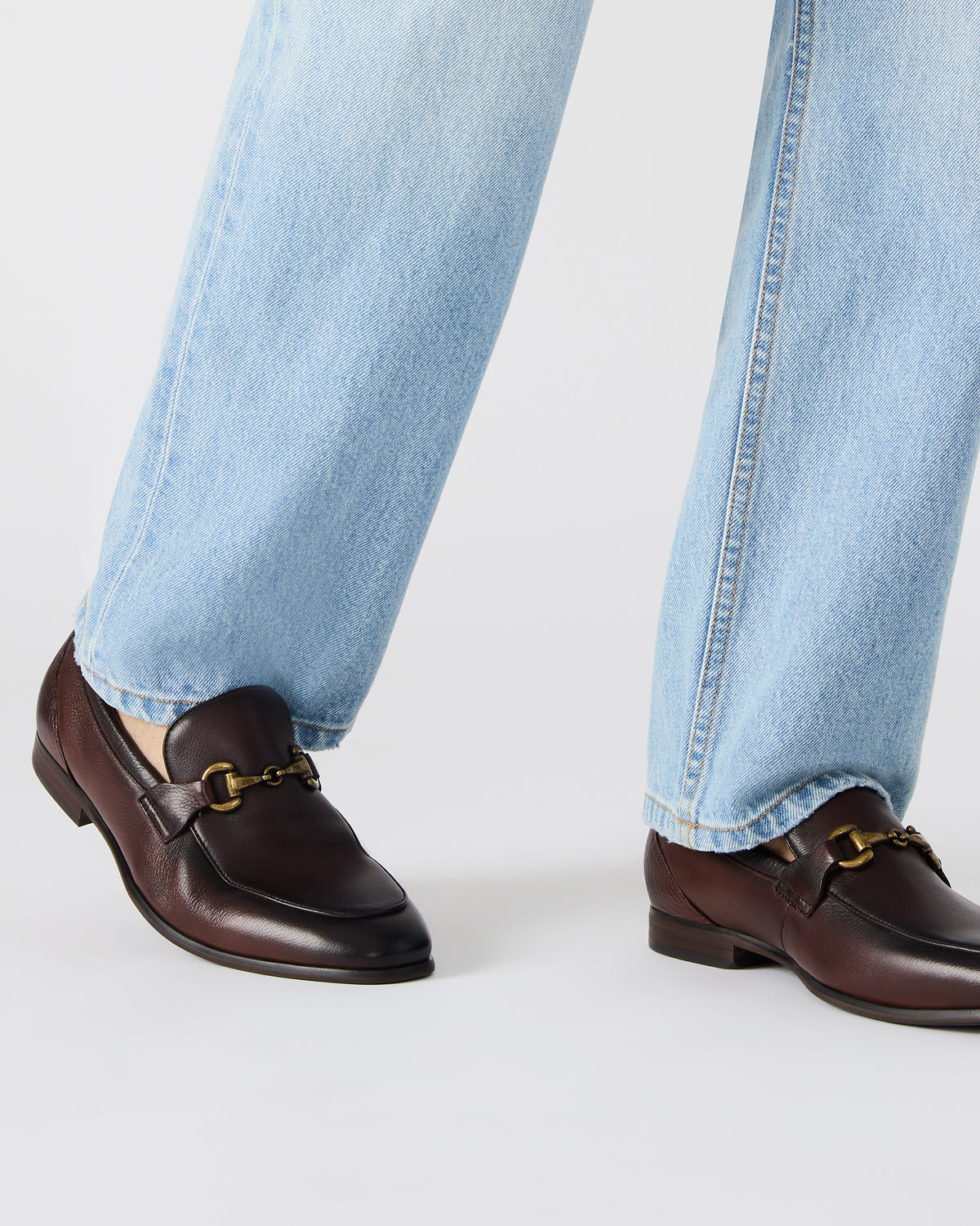 Steve Madden JAYSHAN Brown Leather Men's Dress Loafer