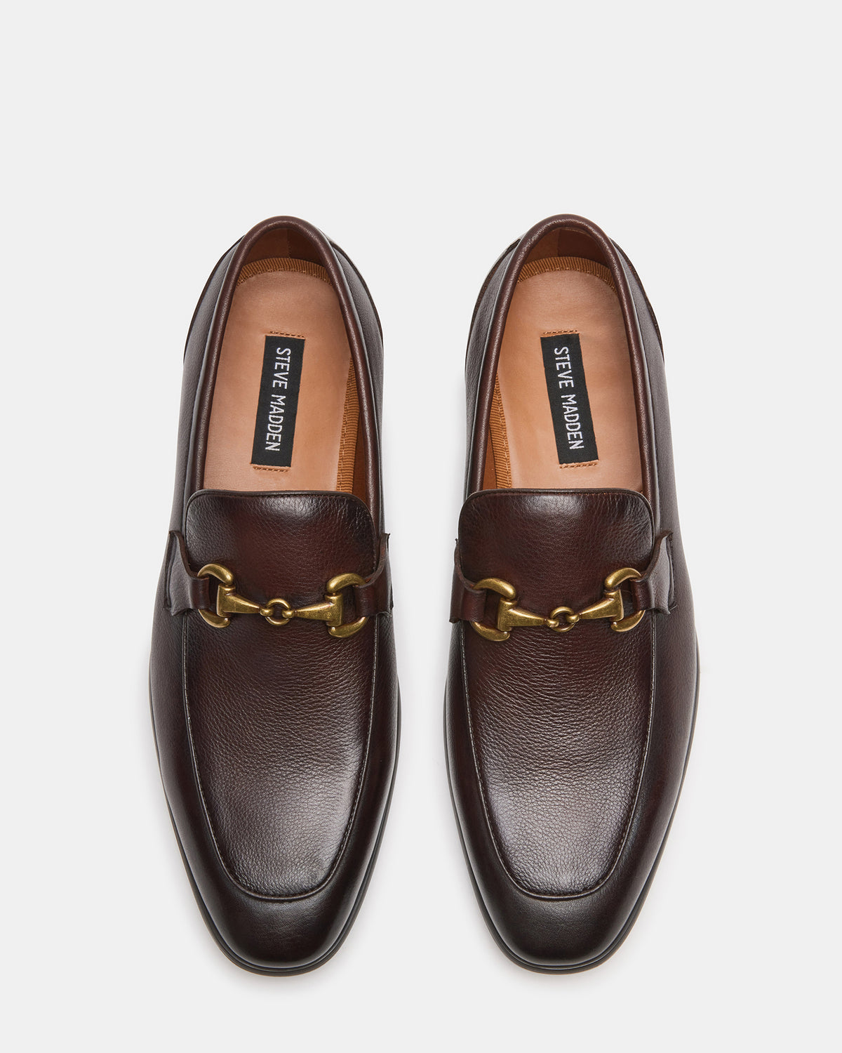 Steve Madden JAYSHAN Brown Leather Men's Dress Loafer