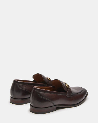 Steve Madden JAYSHAN Brown Leather Men's Dress Loafer