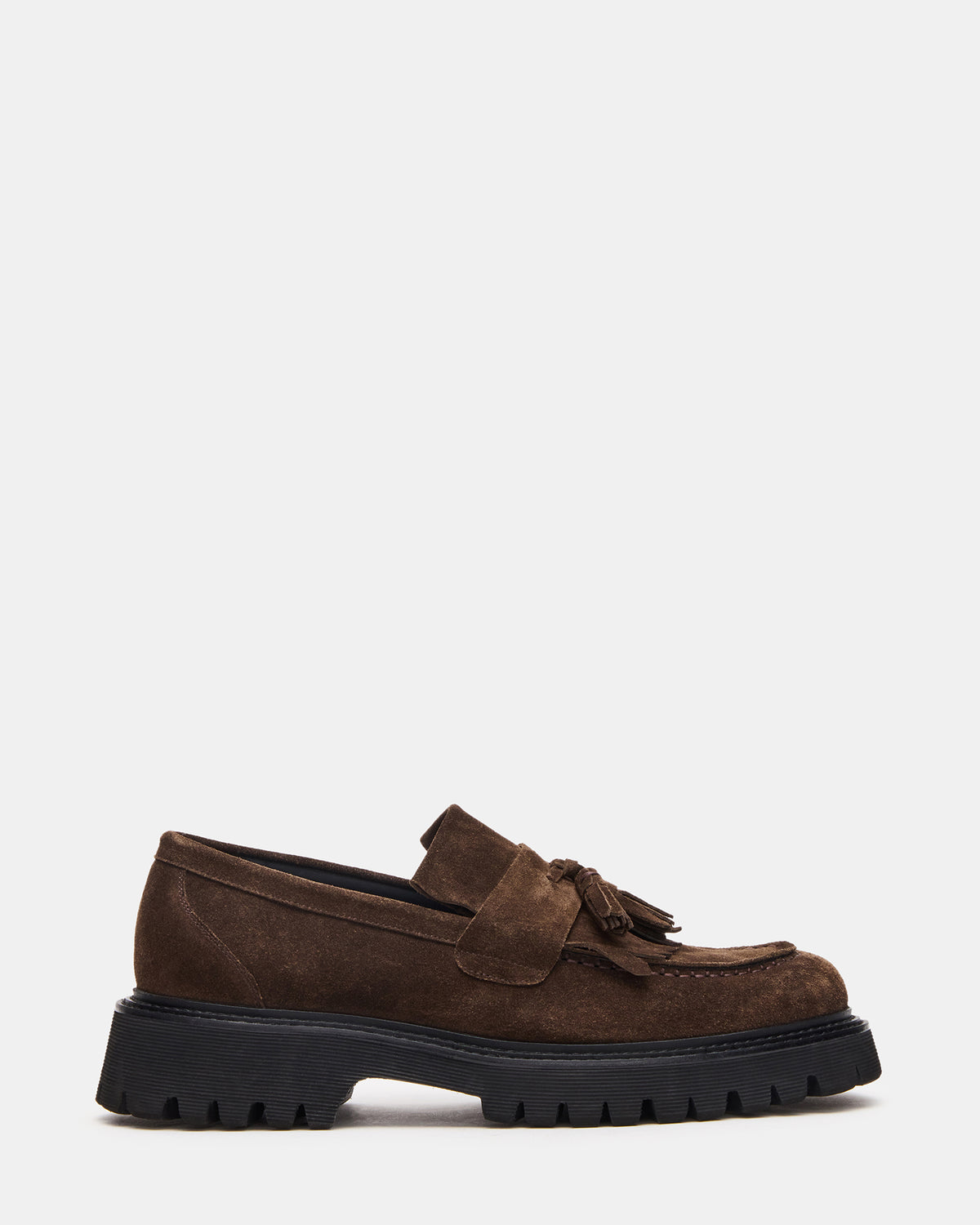 Steve Madden ZEV Brown Suede Lug Sole Dress Men's Loafer