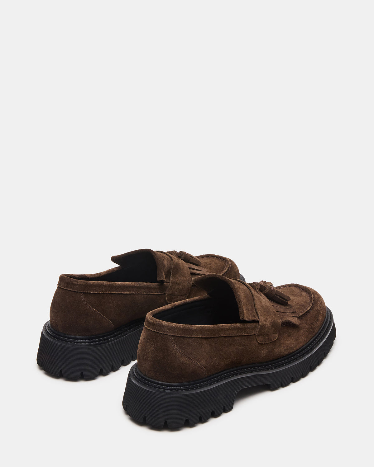 Steve Madden ZEV Brown Suede Lug Sole Dress Men's Loafer