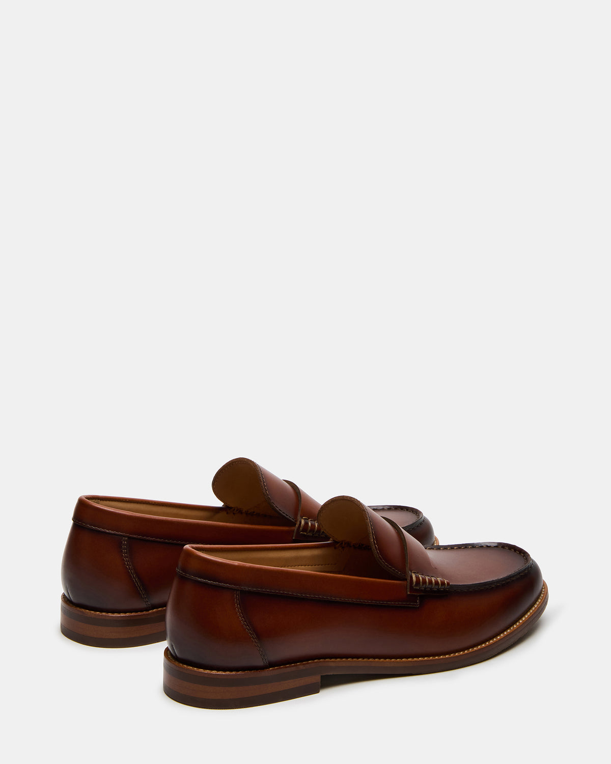 Steve Madden COLVER Cognac Leather Men's Slip-On Loafer