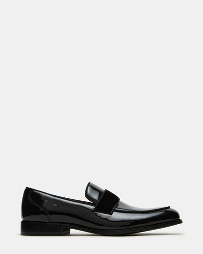 Steve Madden ESCADA Black/Black Slip-On Men's Dress Loafer