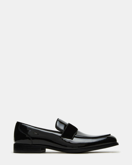 Steve Madden ESCADA Black/Black Slip-On Men's Dress Loafer