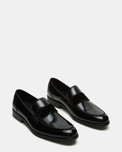 Steve Madden ESCADA Black/Black Slip-On Men's Dress Loafer