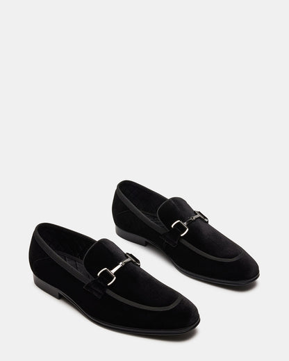 Steve Madden AADI Black/Silver Men's Dress Loafer