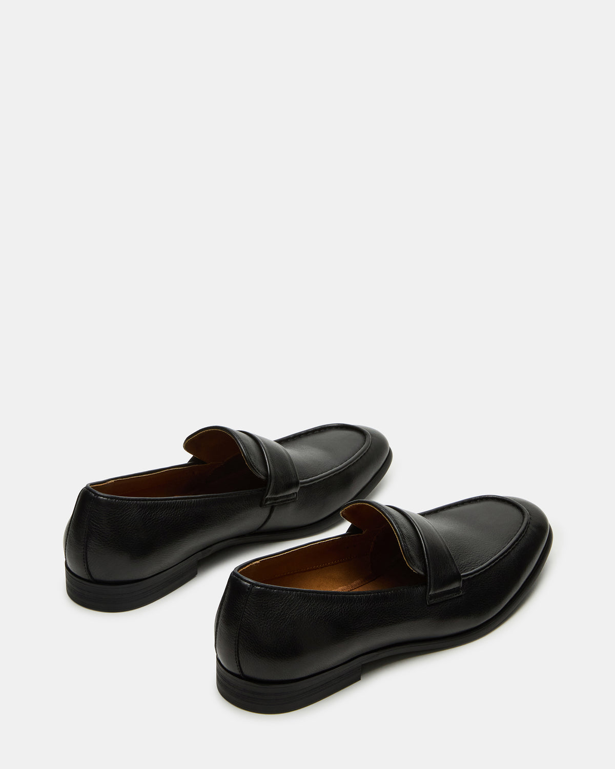 Steve Madden BISCUIT Black Leather Slip-On Men's Dress Loafer