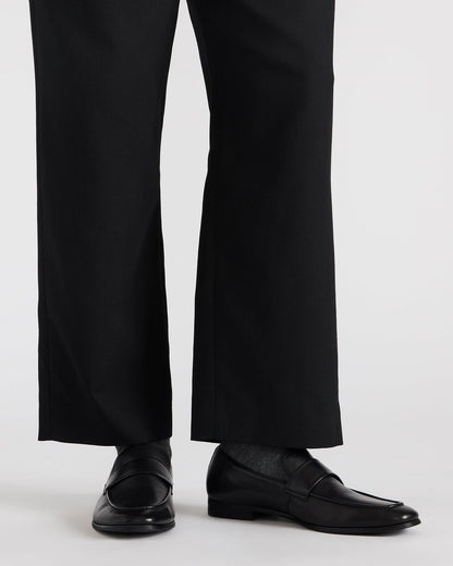Steve Madden BISCUIT Black Leather Slip-On Men's Dress Loafer