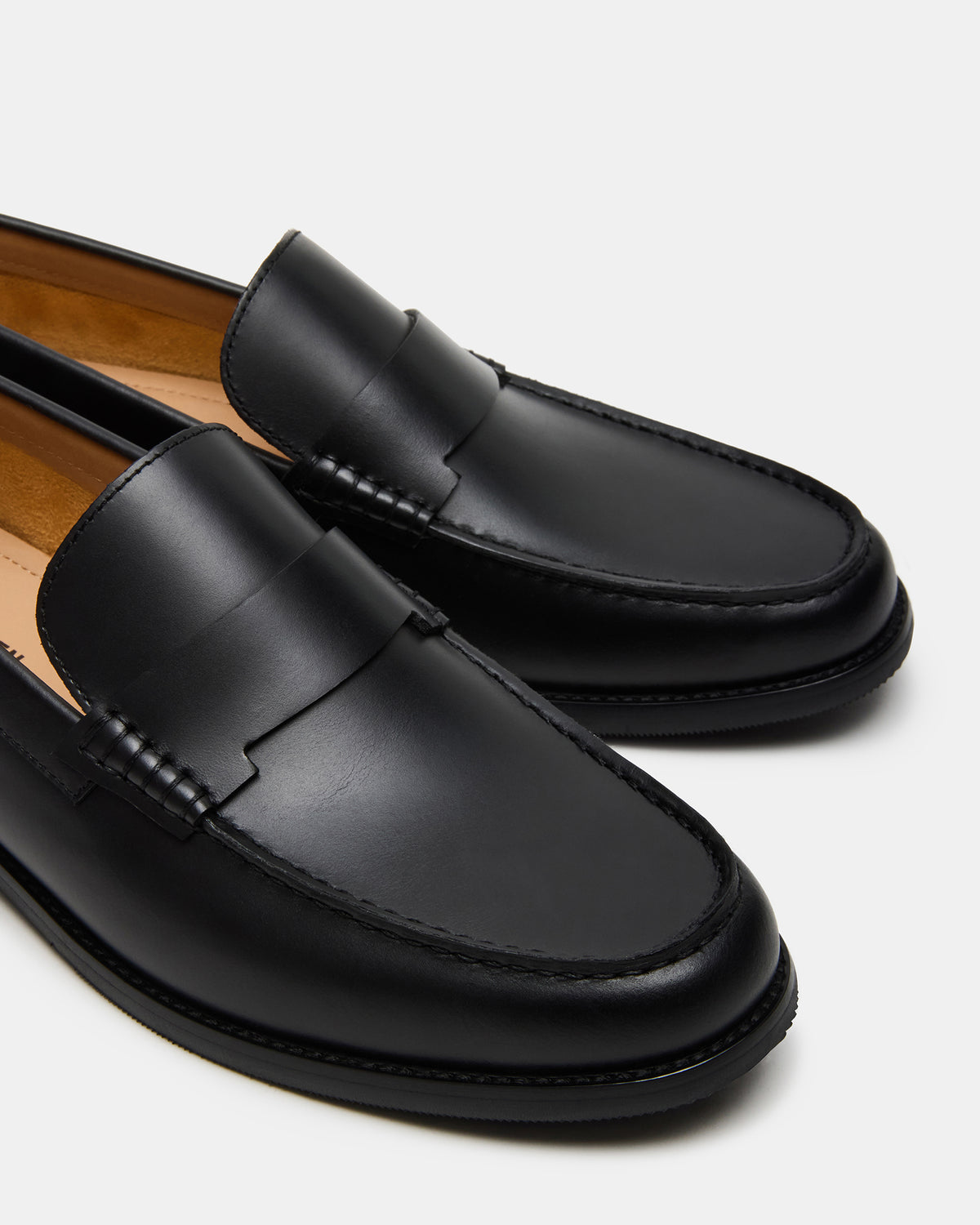 Steve Madden COLVER Black Leather Men's Slip-On Loafer