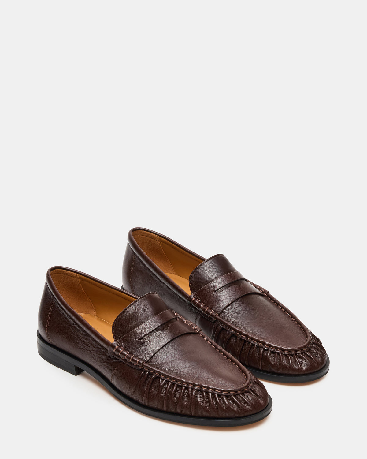 Steve Madden QUINCEY Brown Leather Slip-On Men's Loafer