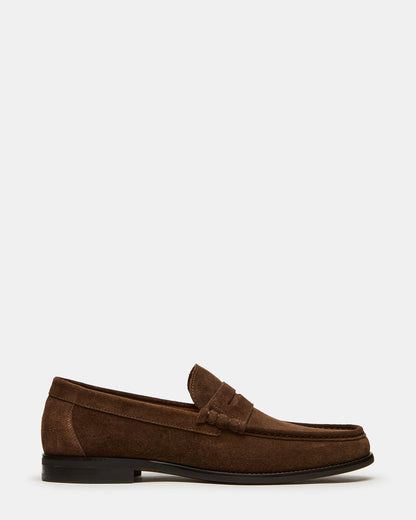Steve Madden HUCKLE Dark Brown Slip-On Men's Loafer