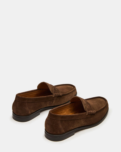 Steve Madden HUCKLE Dark Brown Slip-On Men's Loafer