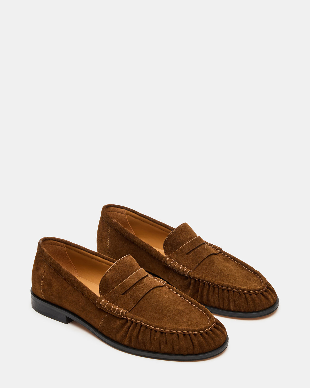 Steve Madden QUINCEY Chestnut Suede Slip-On Men's Loafer