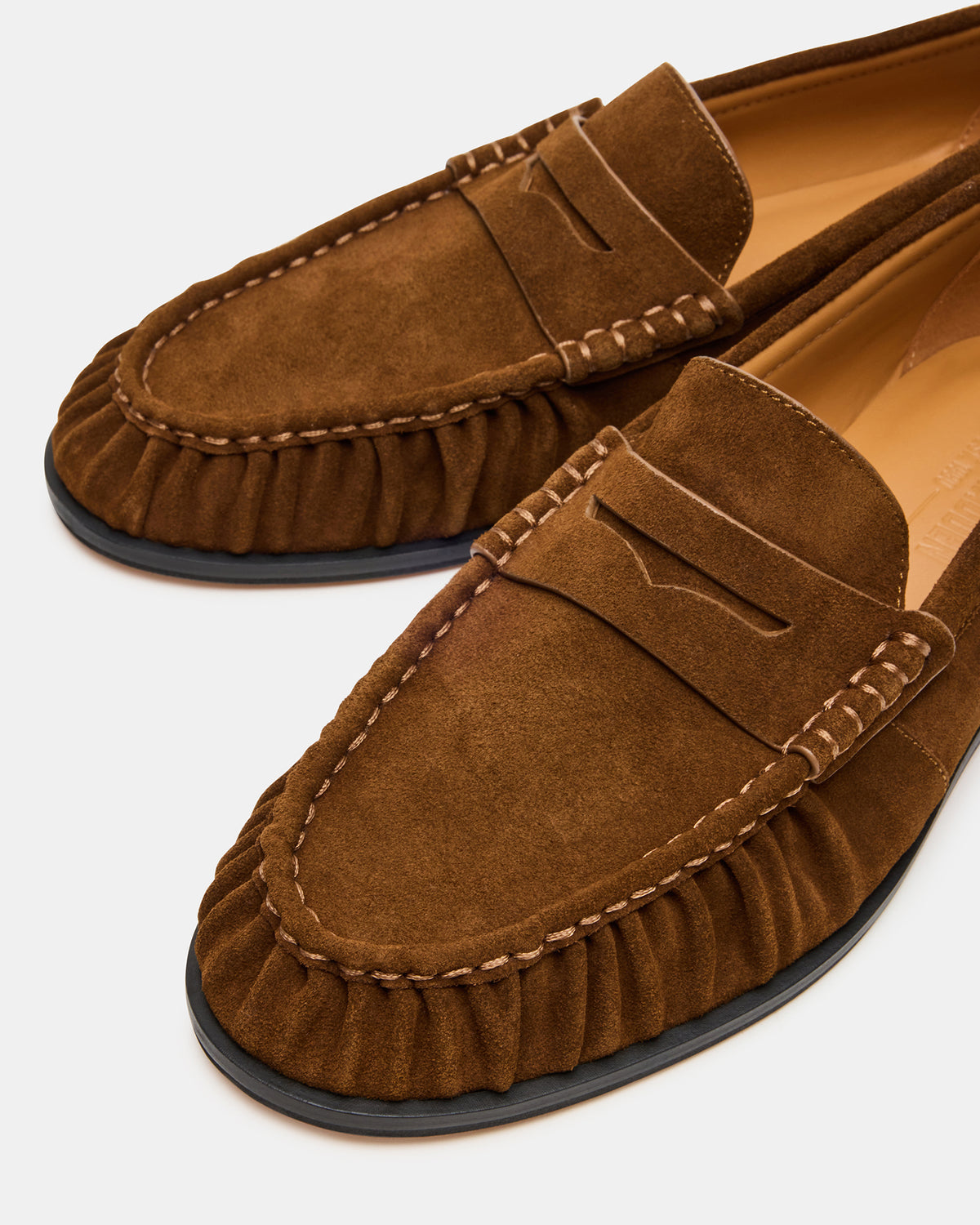 Steve Madden QUINCEY Chestnut Suede Slip-On Men's Loafer