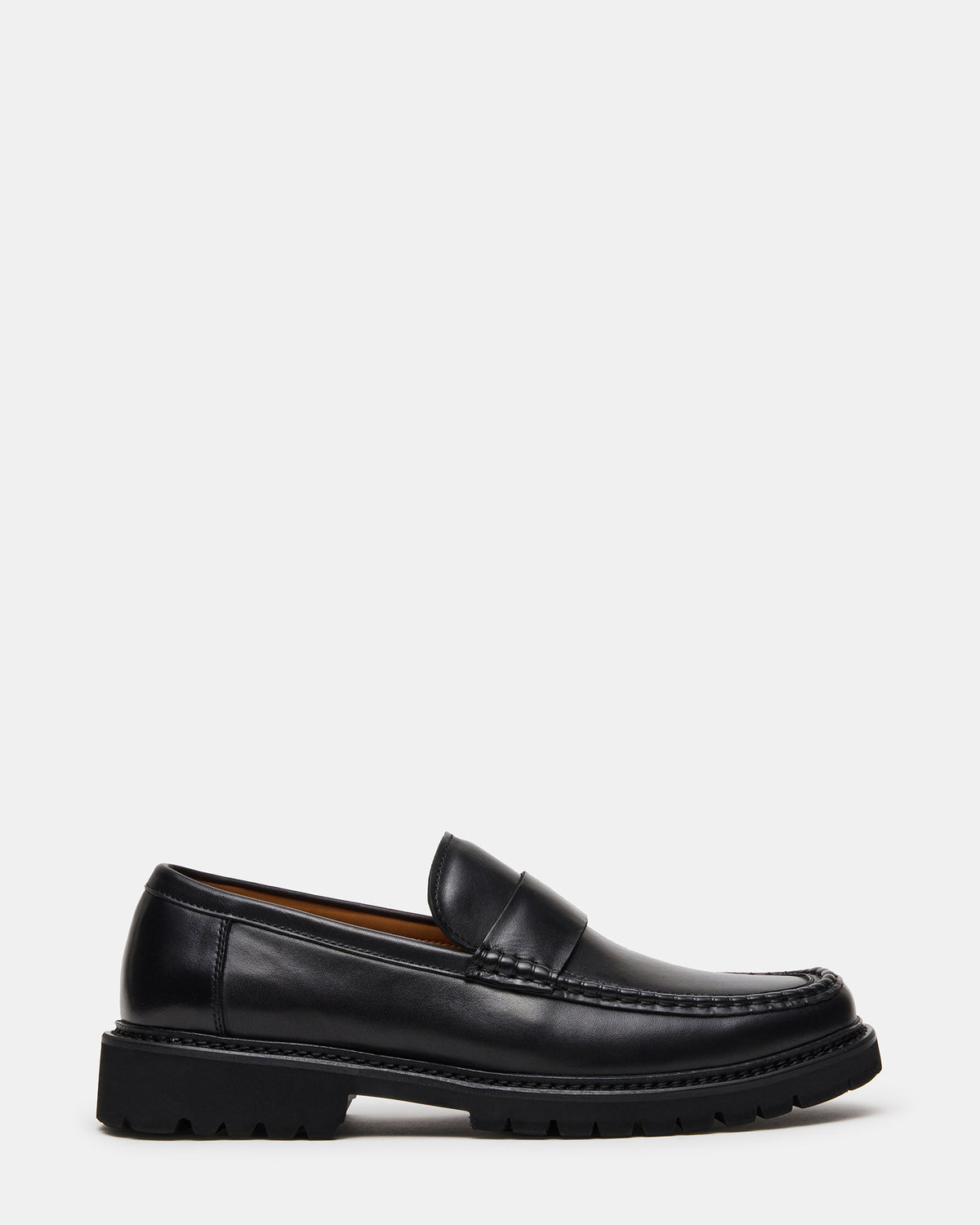 Steve Madden BRODIE Black Slip-On Lug Men's Loafer
