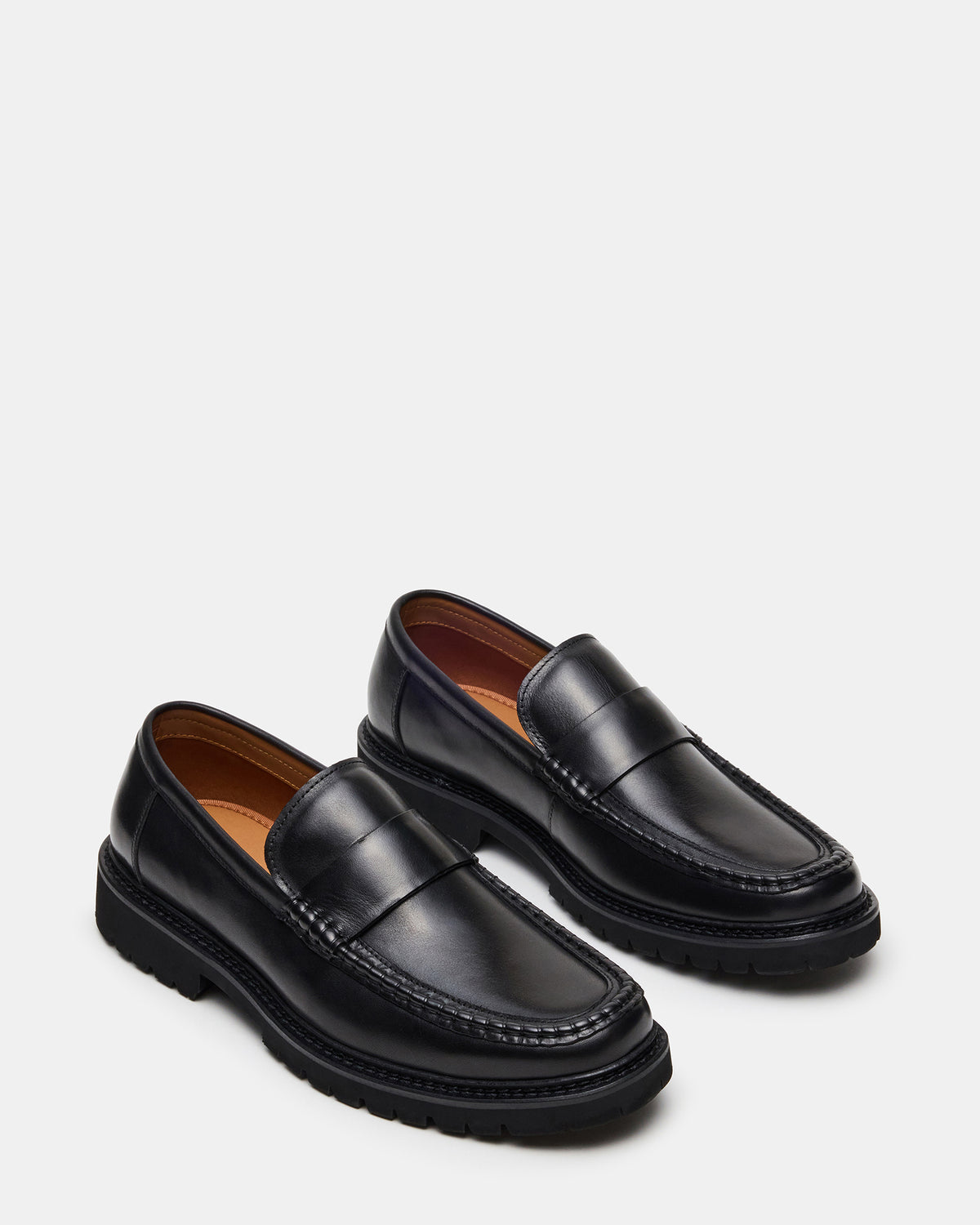 Steve Madden BRODIE Black Slip-On Lug Men's Loafer