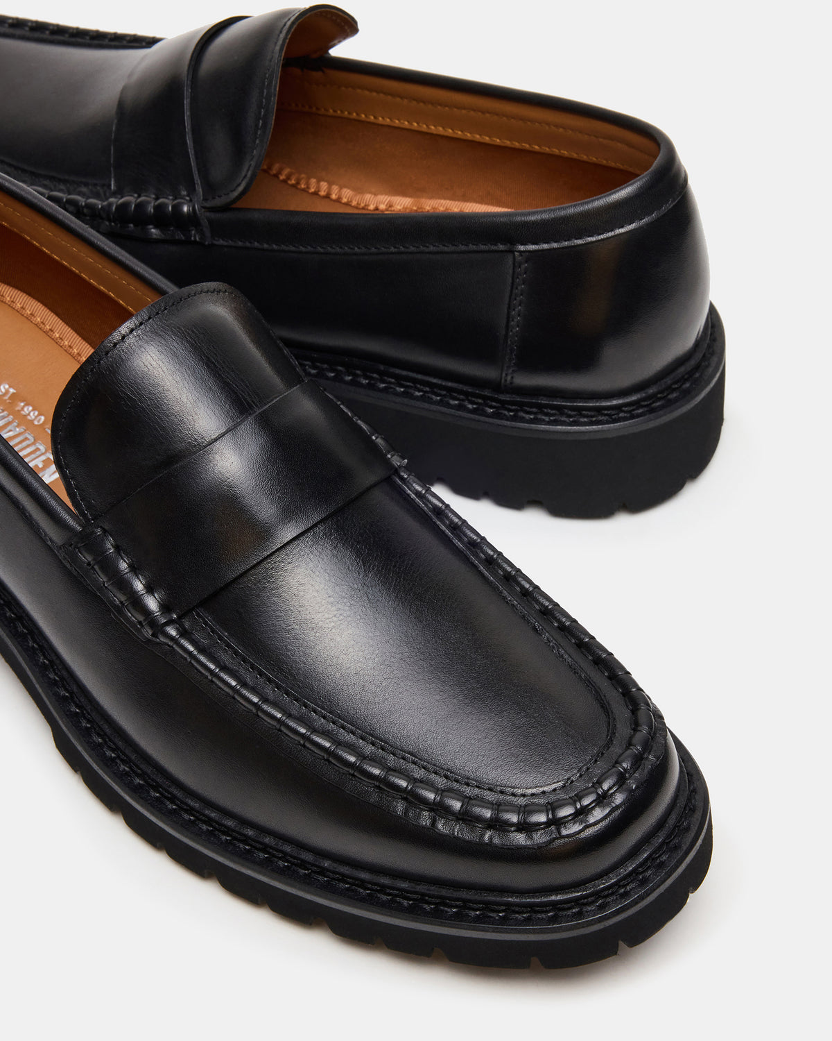 Steve Madden BRODIE Black Slip-On Lug Men's Loafer
