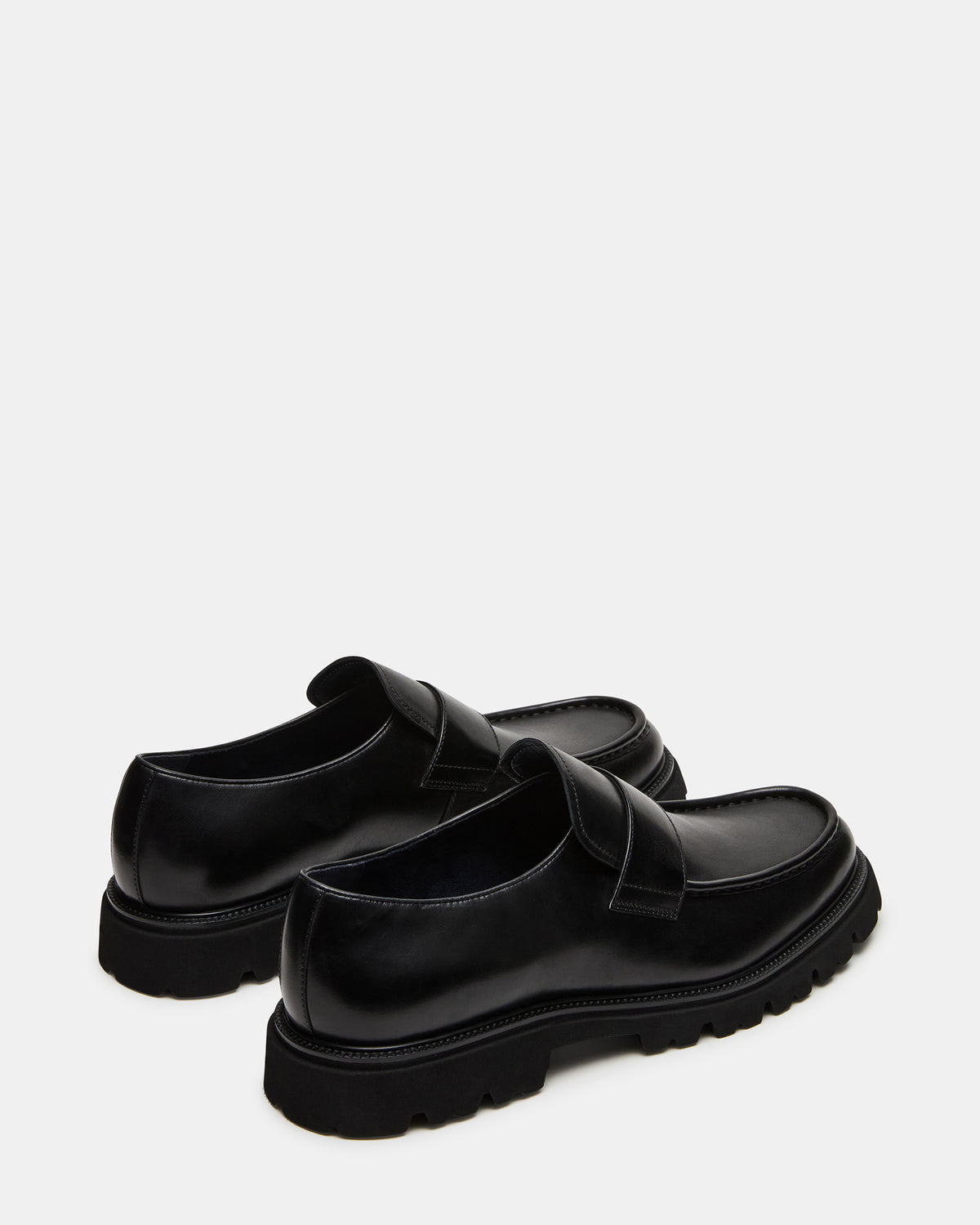 Steve Madden RADKIN Black Leather Slip-On Dress Men's Loafer