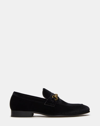 Steve Madden JAKIRO Black Velvet Slip-On Dress Men's Loafer