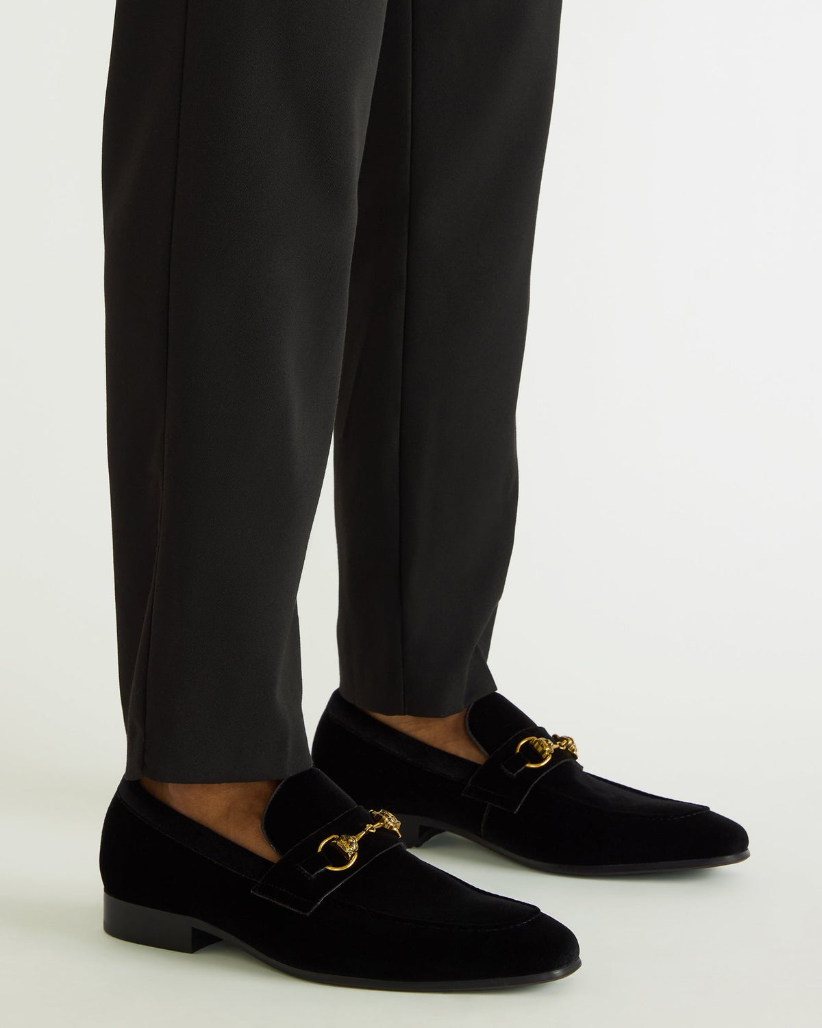 Steve Madden JAKIRO Black Velvet Slip-On Dress Men's Loafer