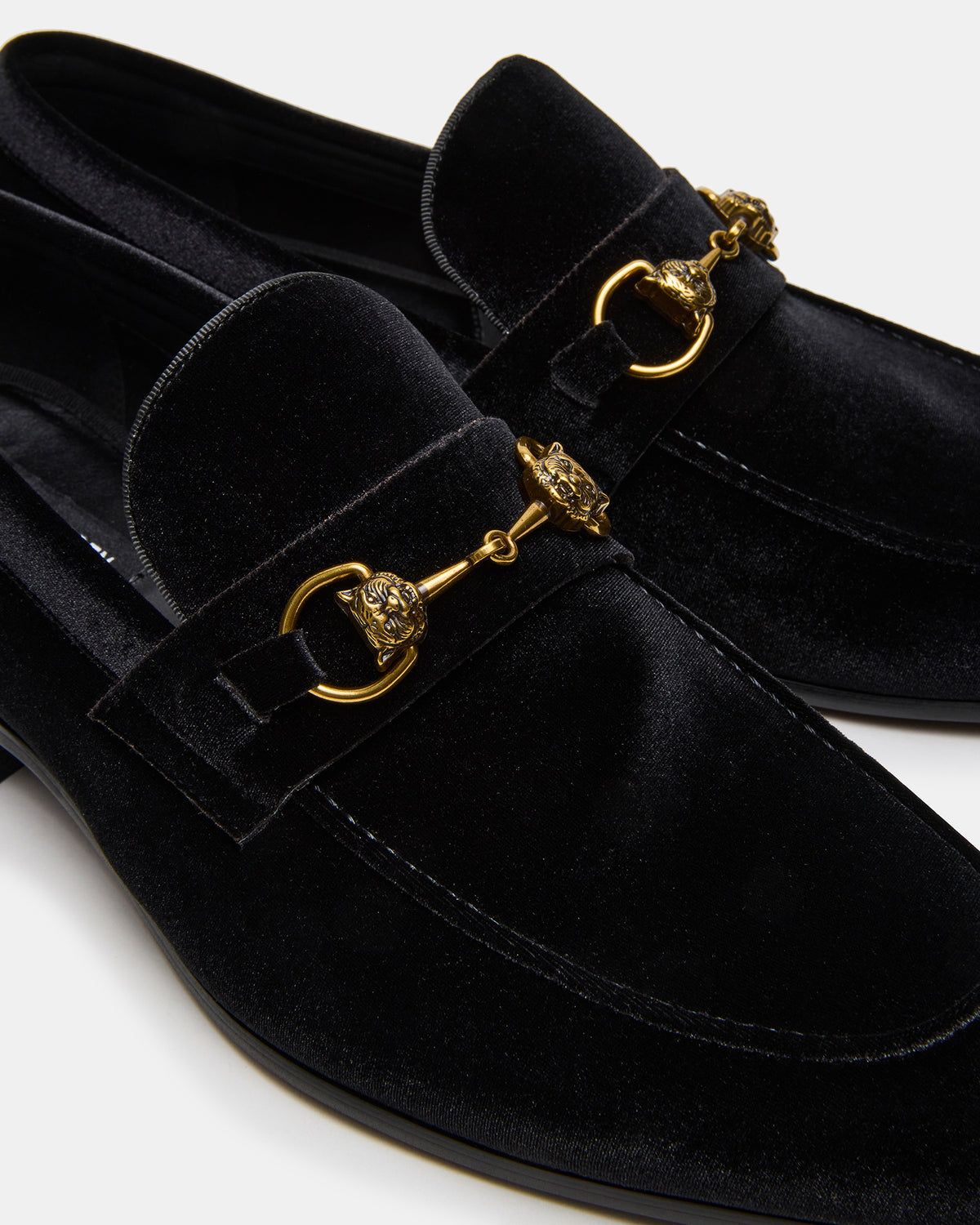 Steve Madden JAKIRO Black Velvet Slip-On Dress Men's Loafer