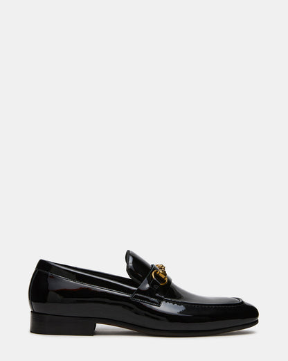 Steve Madden JAKIRO Black Patent Slip-On Dress Men's Loafer
