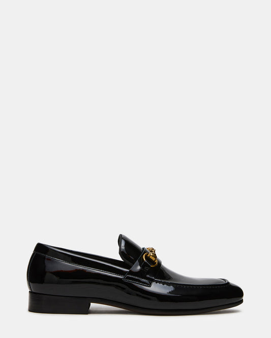 Steve Madden JAKIRO Black Patent Slip-On Dress Men's Loafer