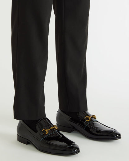 Steve Madden JAKIRO Black Patent Slip-On Dress Men's Loafer